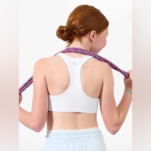 ATHLETA GIRL Cloud Racerback Bra NEW White size Large 12 Soft - Picture 1 of 3